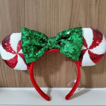 디즈니 머리띠 크리스마스 캔디 빨간색 그린 완판템