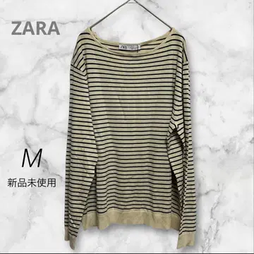 새상품 미사용 자라 니트 상의 티셔츠 보더 캐주얼 심플