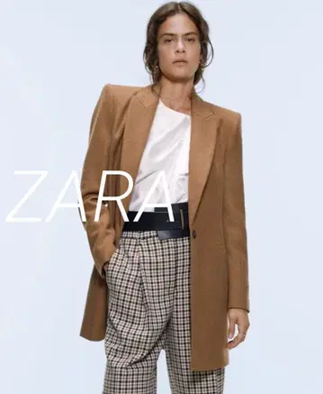 Zara 울 테일러드 플록 코트 M