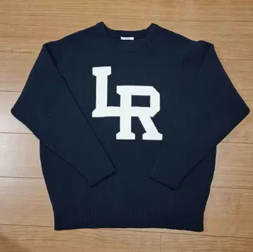 BAYFLOW LR 로고 니트 스웨터 네이비 L
