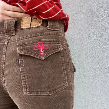 리바이스 코듀로이 팬츠 종이 택 자수