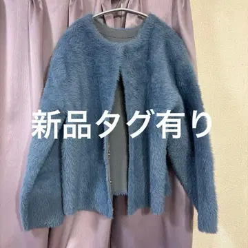 새상품 택 포함 PLST 페더 얀 2wAY 가디건 블루