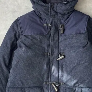 15225 더 노스페이스 암 로고 가죽 패치 다운 코트