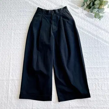 GRANDMA MAMA DAUGHTER 와이드 턱 팬츠 0 블랙