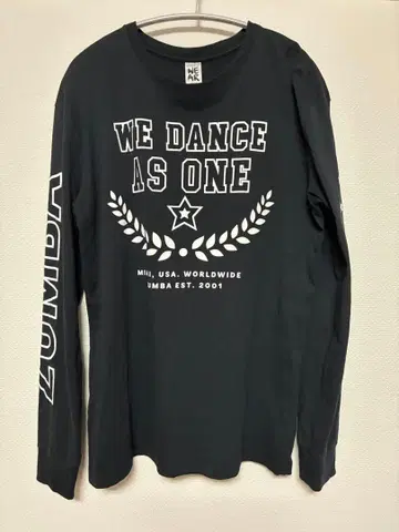 ZUMBA 줌바웨어 롱 슬리브 T셔츠 블랙 XS 정품