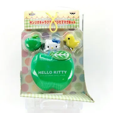 당시 미개봉 헬로키티 튀어나오는 마그넷 2001년 산리오 파랑 사과