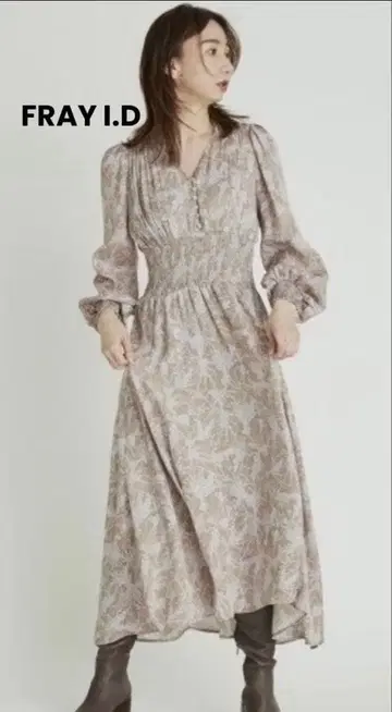 [ FRAY I.D ] 롱 원피스 V넥