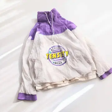 빈티지 하프 지퍼 나일론 자켓 아노락 레트로