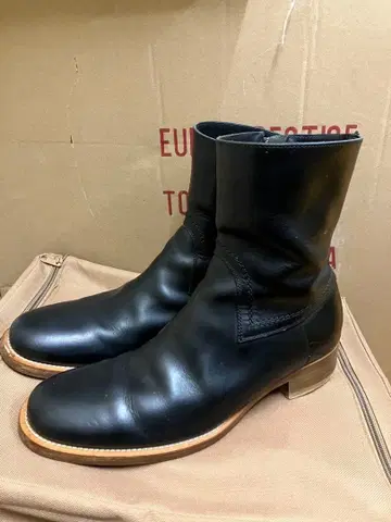 부테로 B1120 페코스 부츠 블랙 천연 가죽