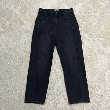 STYLE DELI 다크 그레이 하이웨스트 데님