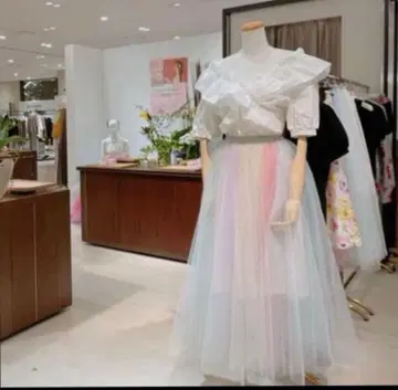 the hany bijoux 레인보우 샤샤 스커트 레어