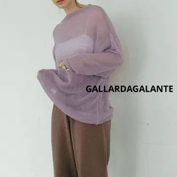 새상품급 개럴개런트 모헤어 혼방 시어 니트 퍼플 F 긴팔 니트