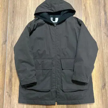 MHL, 후드 부착 블랙 다운 자켓 M 사이즈