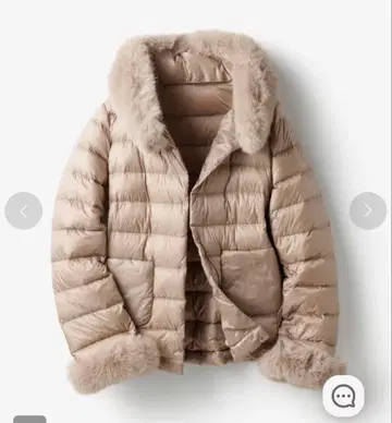 두클라쎄 AIR 다운 에코 퍼 자켓 베이지