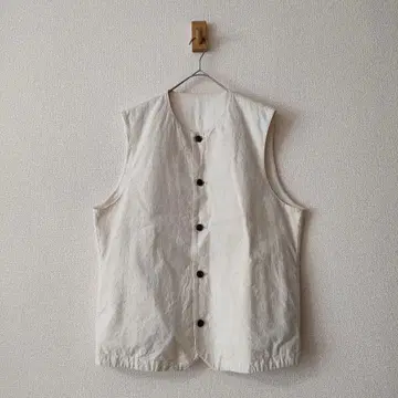 02211-0051 면린넨 웨더 크로스 크루넥 베스트