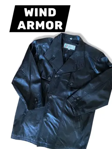 WIND ARMOR 블랙 가죽 자켓 양가죽
