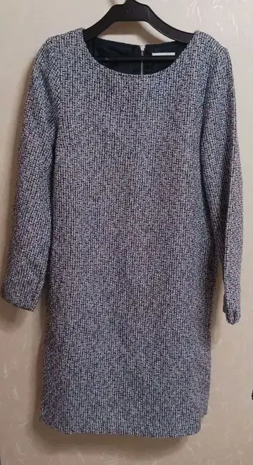 월드 M 사이즈 네이비와 화이트의 트위드 원피스