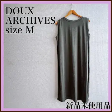 택 포함 듀얼 아카이브 원피스 민소매 카키색 올리브 그레이지 M