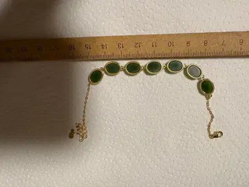 그린 제이드 팔찌 진위 여부 인증서 포함 화전옥