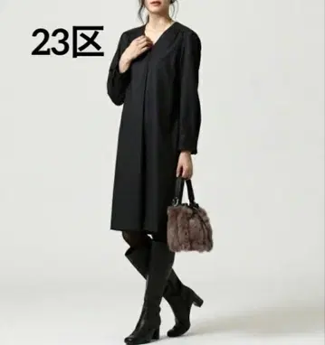 23구 울삭소니 스트레치 원피스 40 L V넥