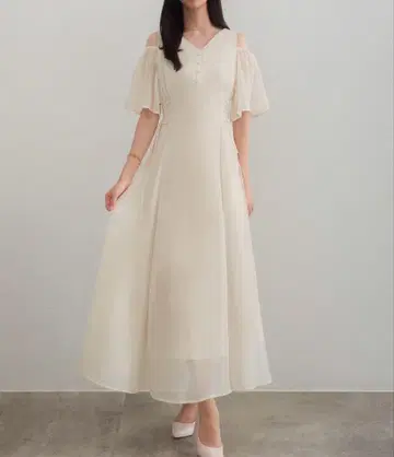 [ 미사용 새상품 ] CENEA 2wayV넥 시어 코르셋 원피스