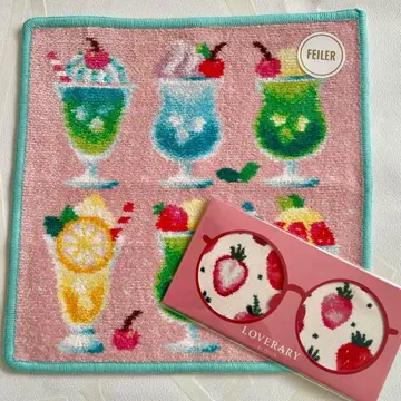 러브러리 파라 손수건 & 스트로베리 클리닝 크로스 페이러