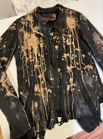 르그랑블루 LGB 천연 가죽 라이더 자켓 가죽 점퍼 레어 디자인 새상품급