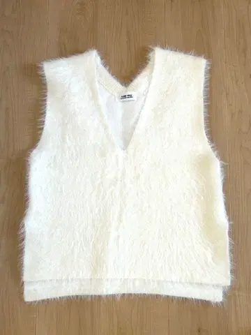 Arpege story 화이트 퍼 베스트 사이즈 2