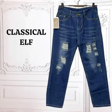 새상품급 [클래식 엘프] 데미지 청바지/데님 [F] 인디고 블루/파랑