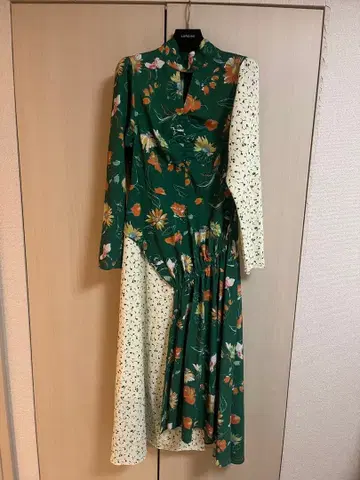 Jancidium 꽃무늬 비대칭 원피스