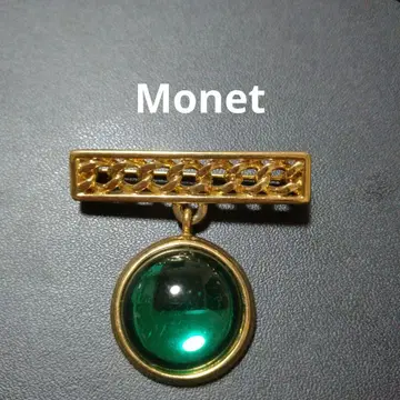 MONET 모네 귀찌 빈티지 그린 카보숑