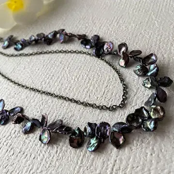 시크한 멋내기에...:* 담수 진주 & 실버 롱 목걸이