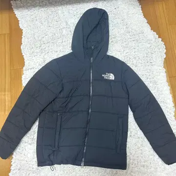 THE NORTH FACE 다운 자켓 후드 부착 다크 그레이