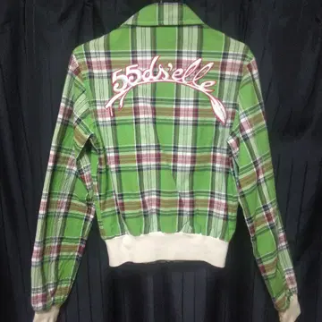 55d'selle 그린 체크 점퍼