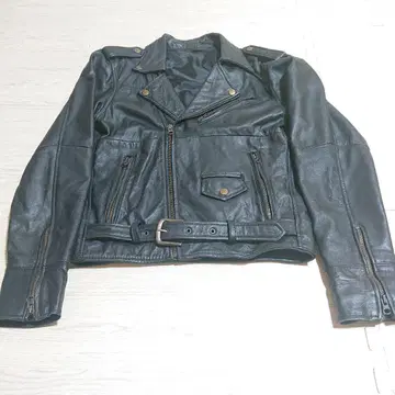 H1036 블랙 가죽 라이더 자켓 M 양가죽 YKK 지퍼