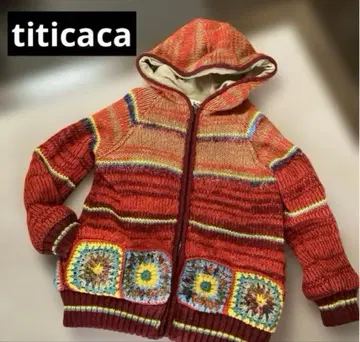 titicaca NEO 플라워 울 니트 자켓 후드티