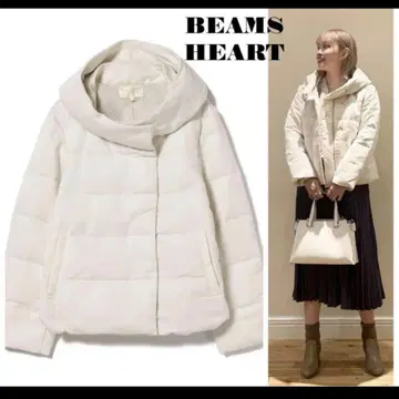 BEAMS HEART 볼륨 넥 다운 자켓 S