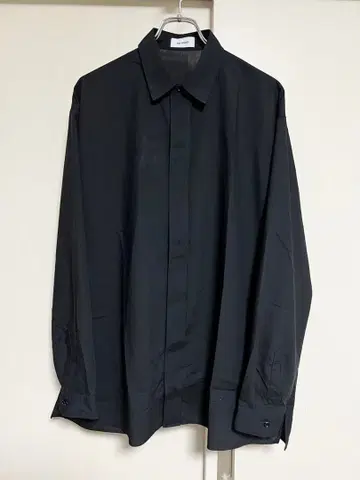 일본제 THE RERACS 폴리에스테르 비익 마감 셔츠 모드 블랙