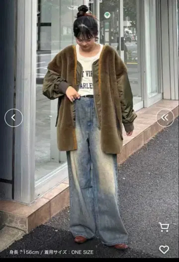 etsinta/에신타 퍼 절개 자켓 새상품급