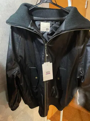 [ 미사용 ] JaVa 리브 터틀 페이크 가죽 오버 사이즈 자켓