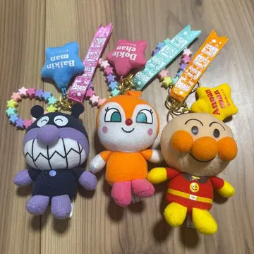 호빵맨 키링 봉제 인형 세트