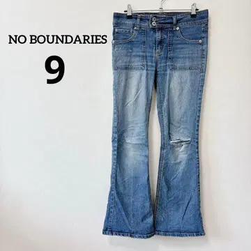 NO BOUNDARIES [ 9 ] 부츠컷 데님 데미지
