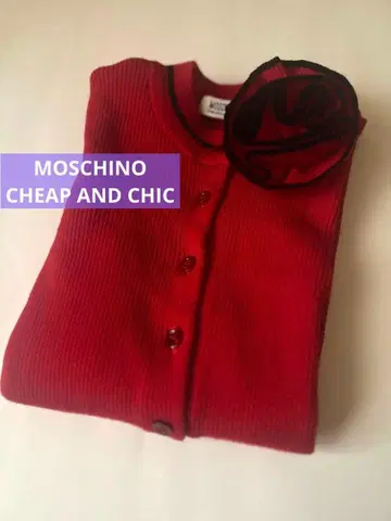 모스키노 로사 코사지 가디건