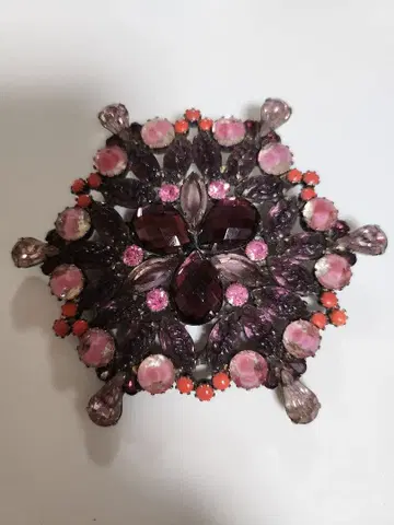 커스텀 주얼리 대형 비즈 브로치 9.5cm