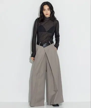 STUDIOUS Leather Belted Trousers