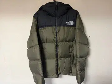 THE NORTH FACE 다운 자켓 올리브 그린/블랙