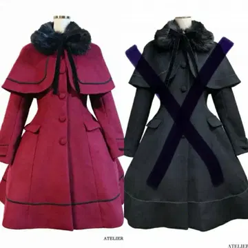 ATELIER PIERROT 퍼 케이프 코트