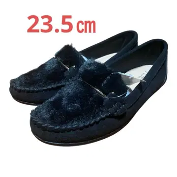 드라이빙 슈즈 여성용 보아 따뜻한 오샤레 블랙 23.5