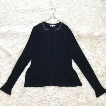 자유구 비쥬 포함 리브 니트 가디건 사이즈 44