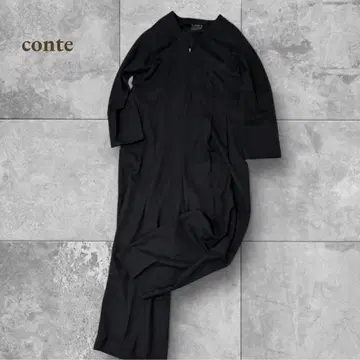 conte 콘테 집업 V넥 올인원 블랙 프리